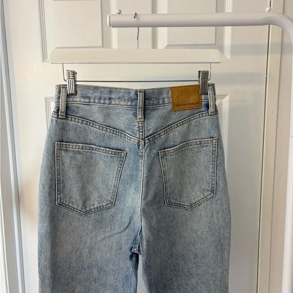 Denim Forum The Joni Highrise Loose Blue Jean Size 24 Organic Cotton Button Fly - Picture 7 of 17